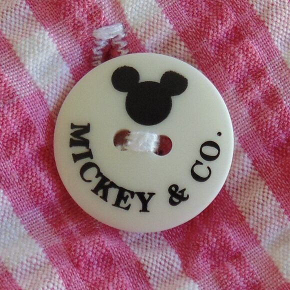 MICKEY & CO Nightgown, L, Pink Seersucker, Button front w/Logo, Short sleeves - Picture 10 of 13